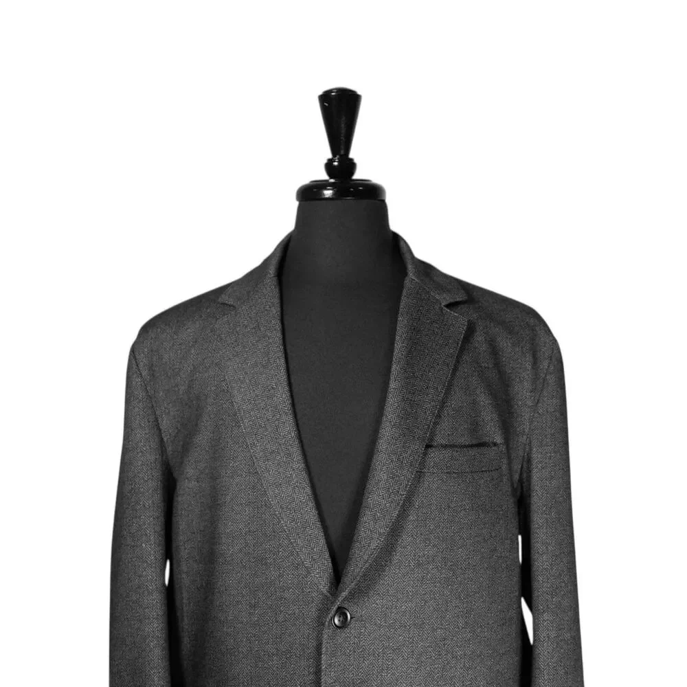 Jos A Bank Reserve Mens XL Gray Stretch Tailored Fit Blazer Jacket Lined 46R